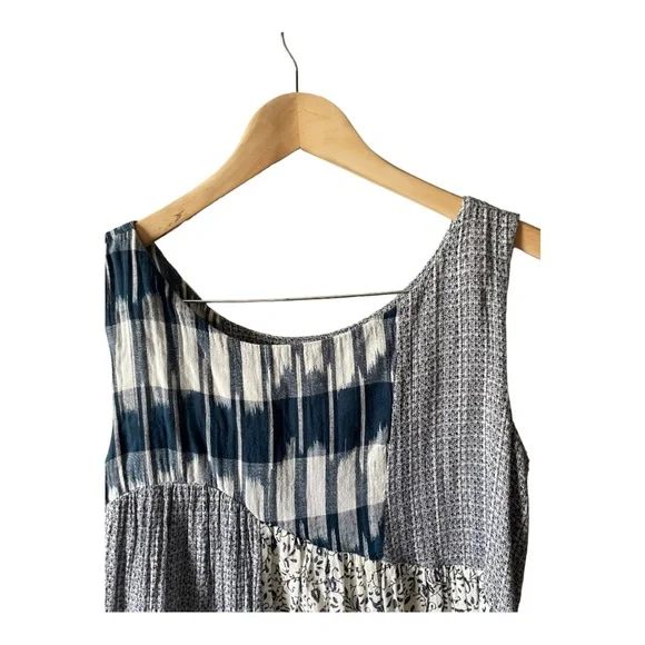 ANTHROPOLOGIE Holding Horses Patchwork Mixed Print Cotton Dress Size Small - Picture 4 of 12